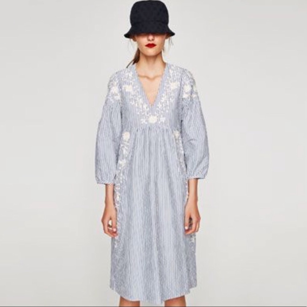 Zara embroidered dress-